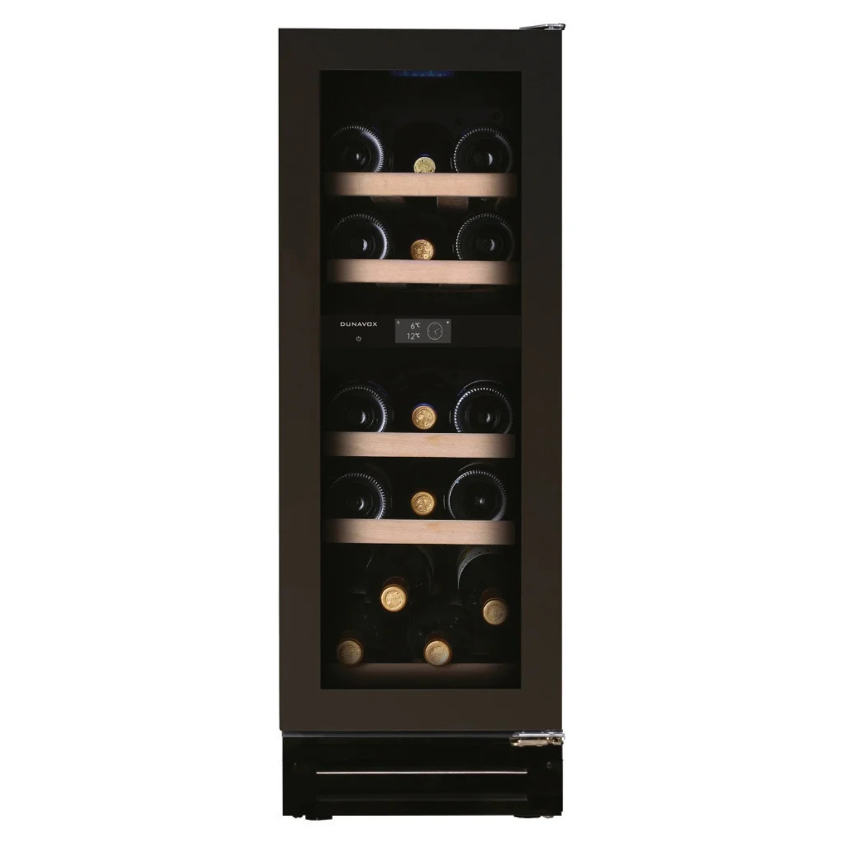 Dunavox FLOW-16 - 300mm Dual Zone - 17 Bottle - Built In / Freestanding Wine Cooler - DAUF-16.64DBH