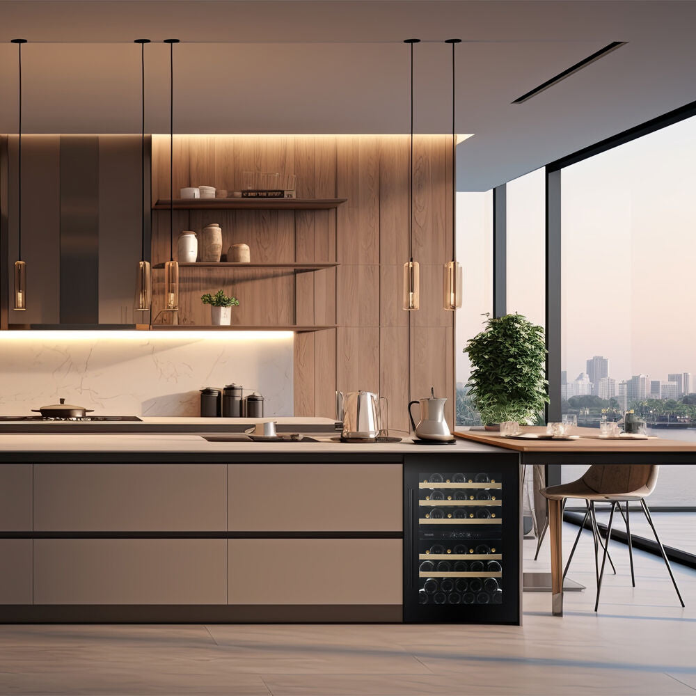 Dunavox Spirit-44 - Dual Zone 44 Bottle - Integrated Wine Cooler - DVS-44.120DB