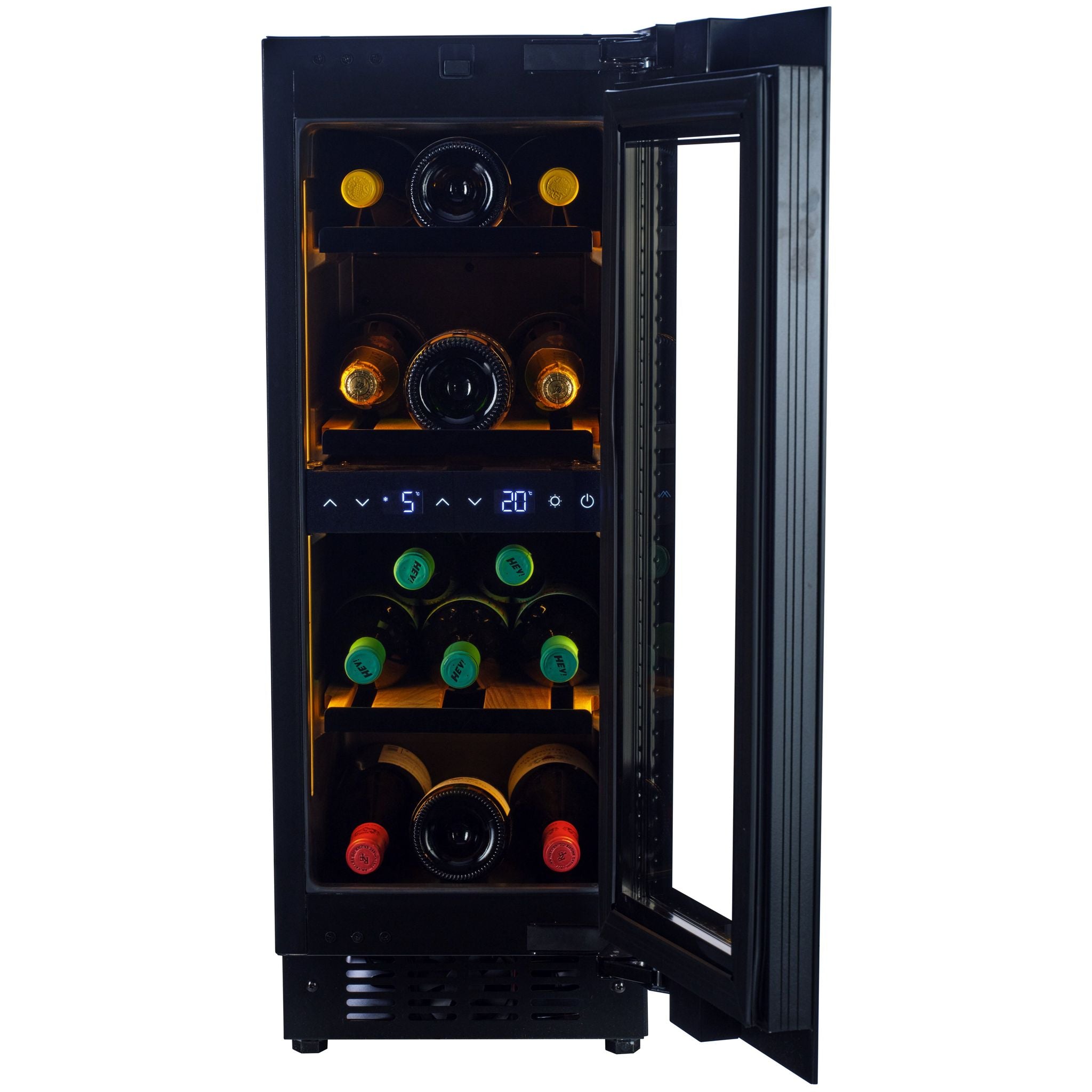 CELLA - 30cm - Handleless Undercounter Wine Cooler - Dual zone - W18B-TO