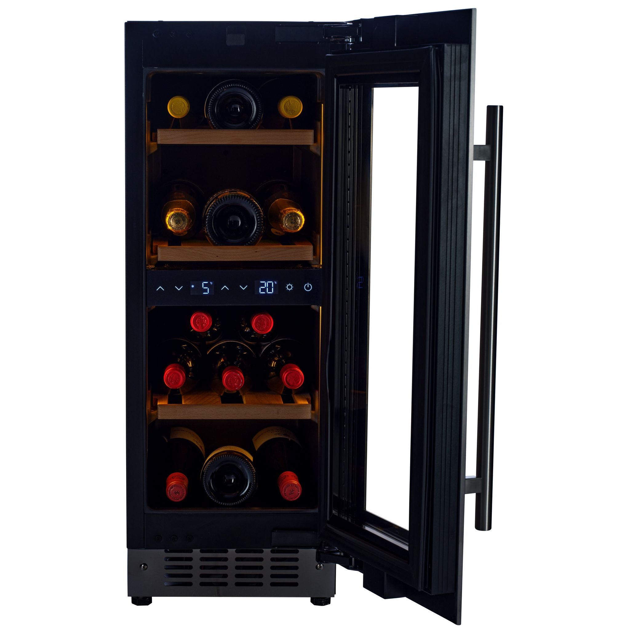 CELLA - 30cm - Undercounter Wine Cooler - Dual zone - W18D-BH