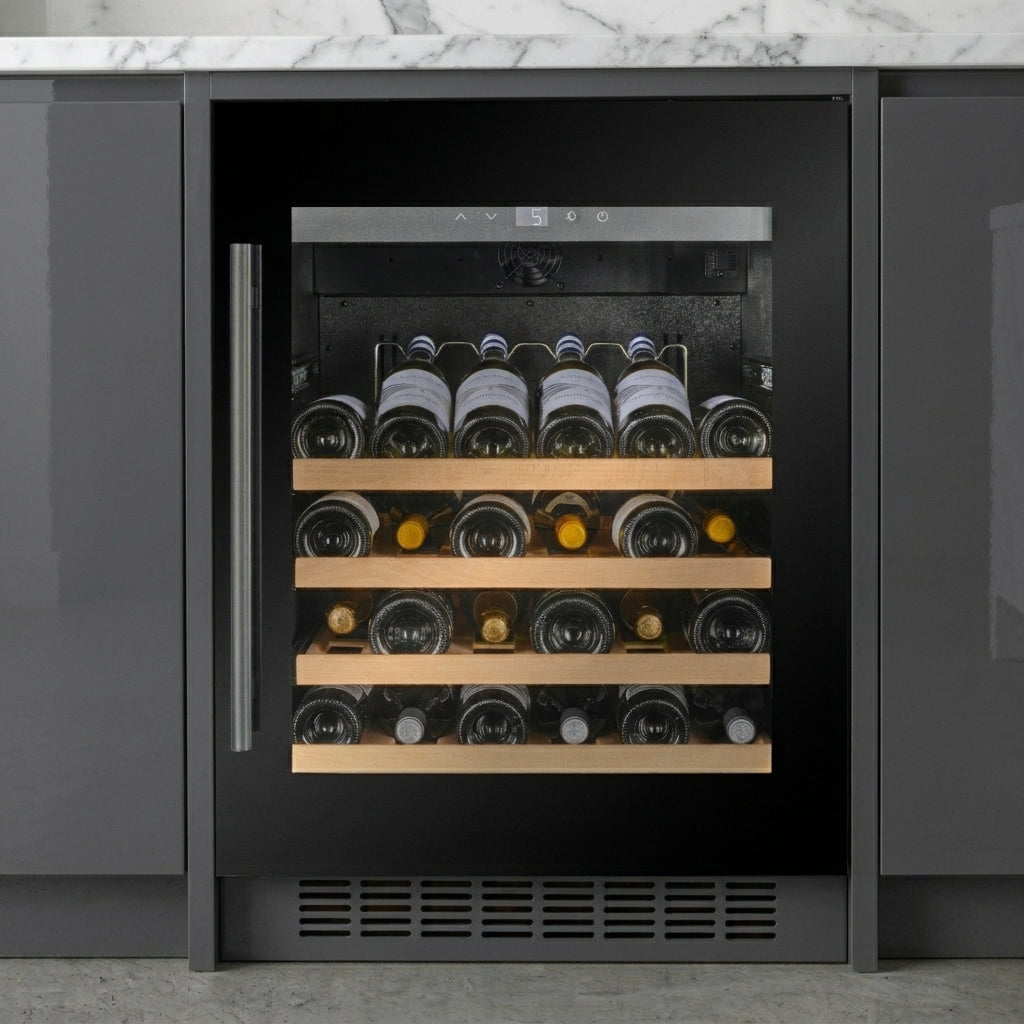 CELLA - 600mm - 38 Bottle Undercounter Wine Cooler - Single Zone - W40-BH