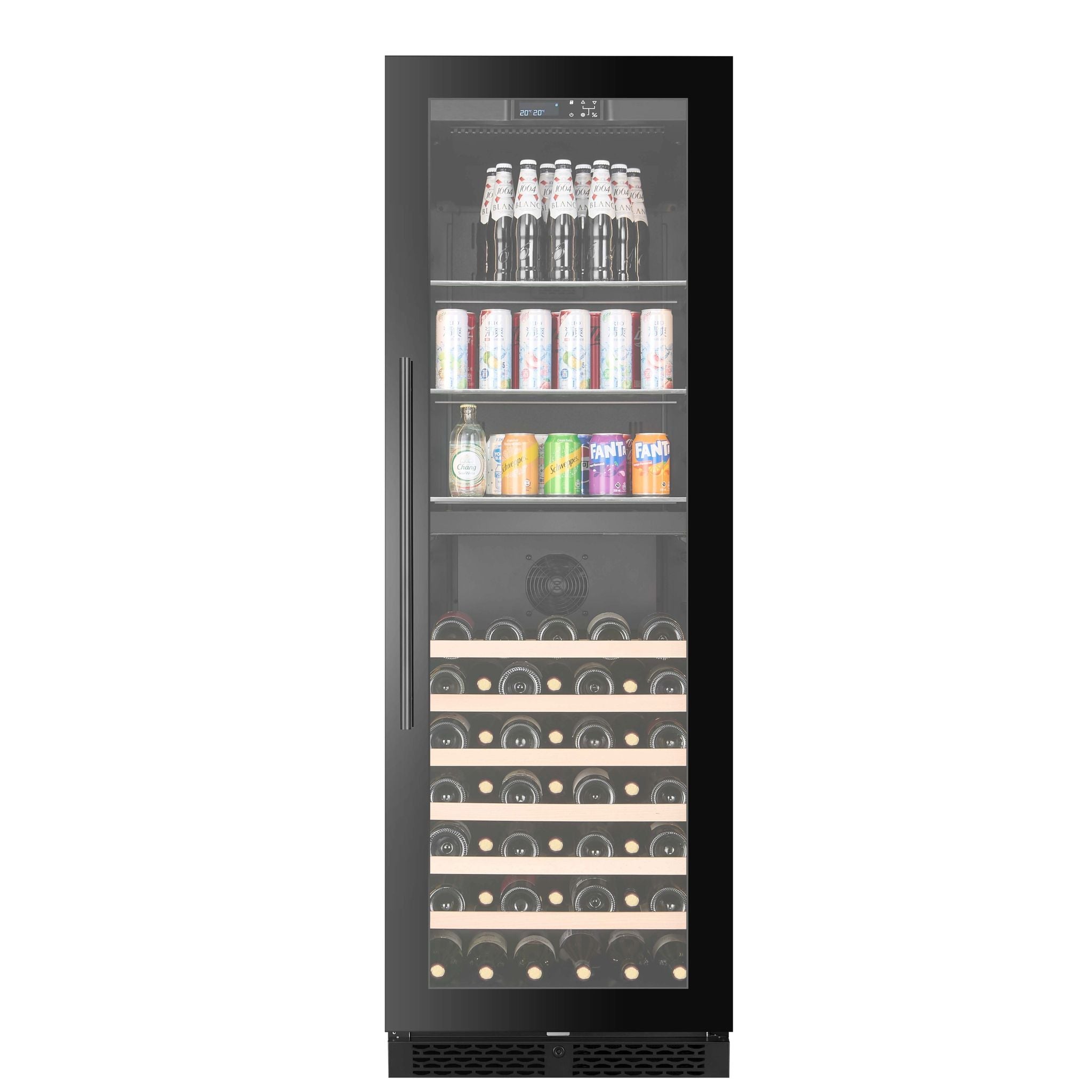 CELLA 600mm Beverage Centre - 60 Bottle /  126 Cans - 57cm Depth - WBV93D-BLACK