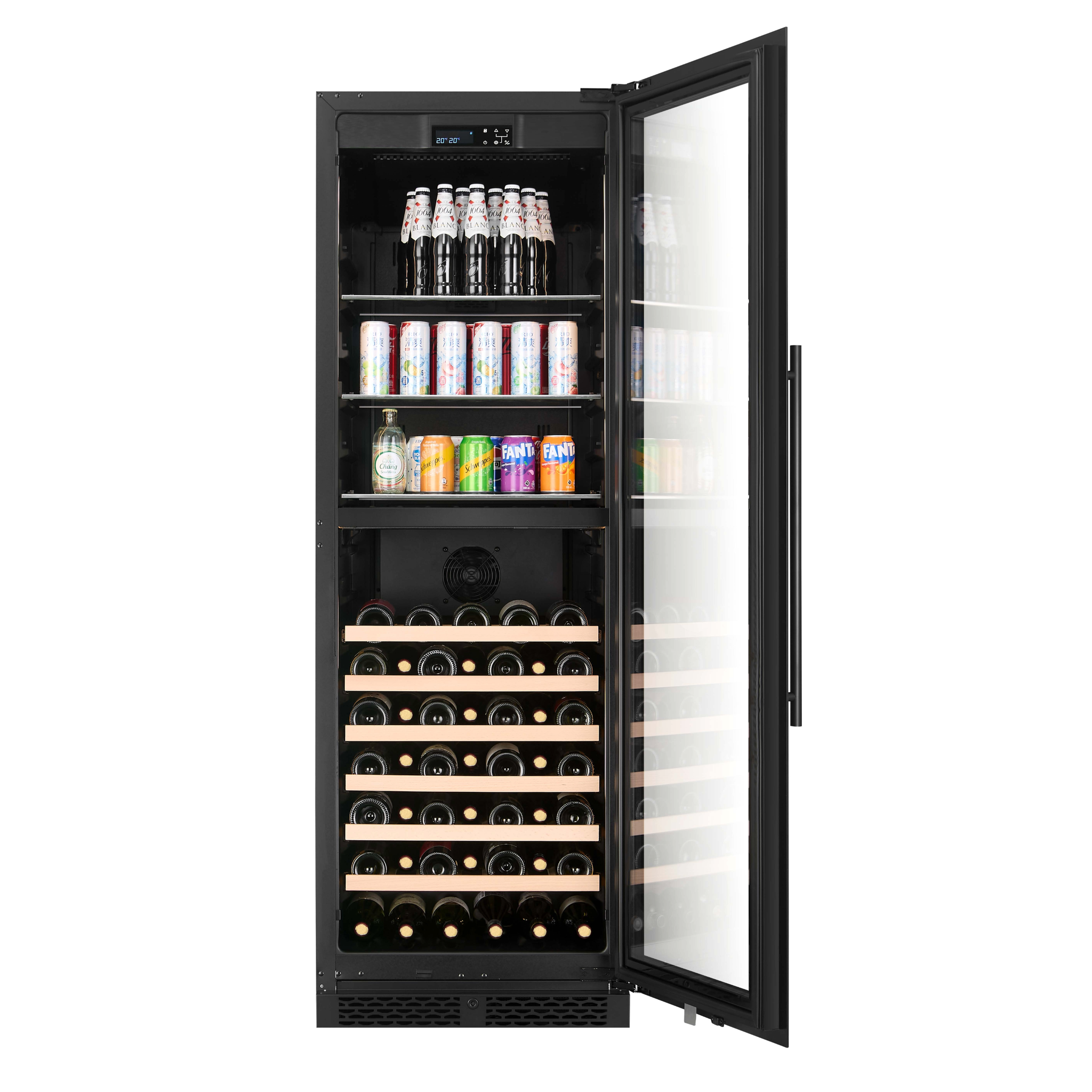 CELLA 600mm Beverage Centre - 60 Bottle /  126 Cans - 57cm Depth - WBV93D-BLACK