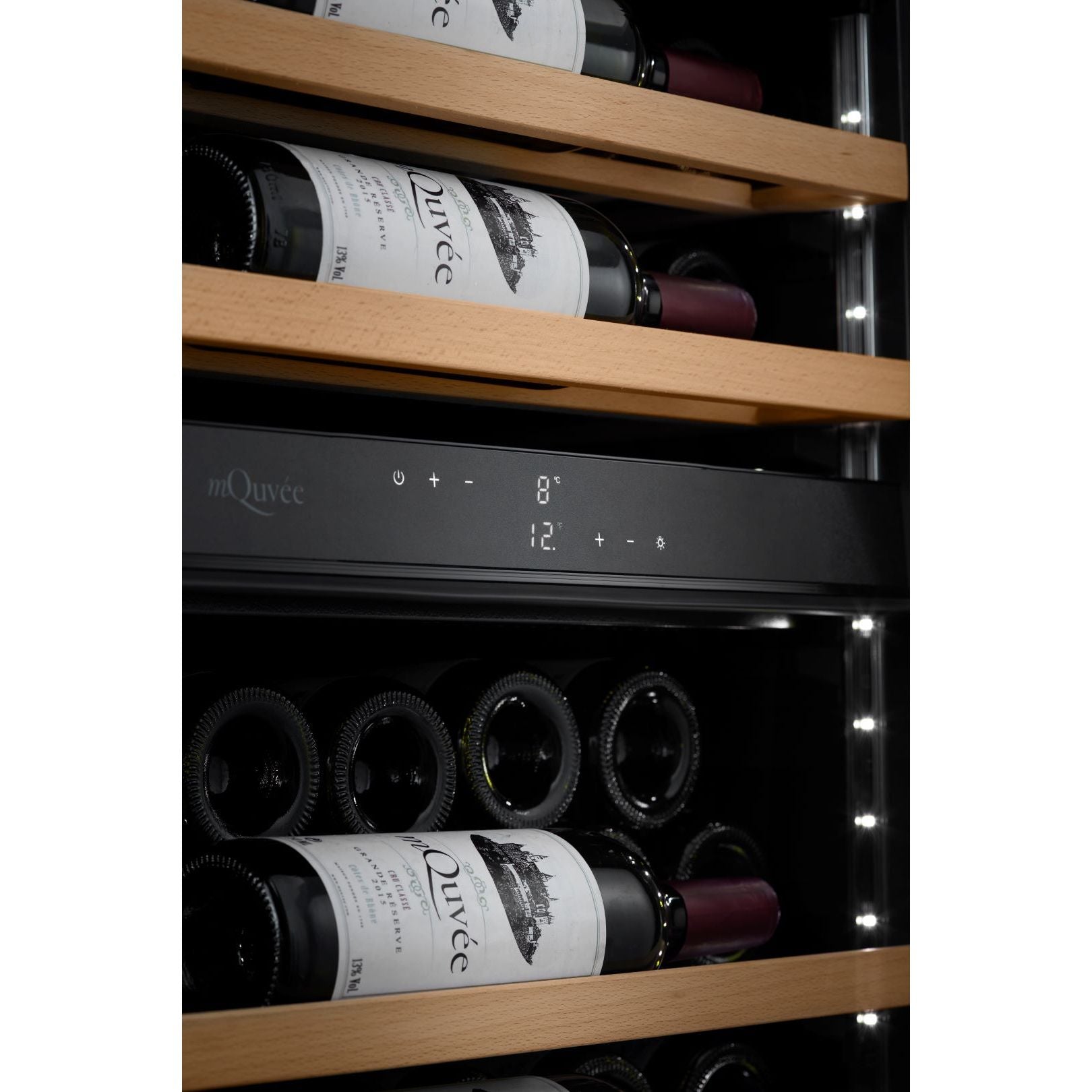 mQuvée - Integrated Wine Cooler - WineKeeper 49D - Fullglass Black