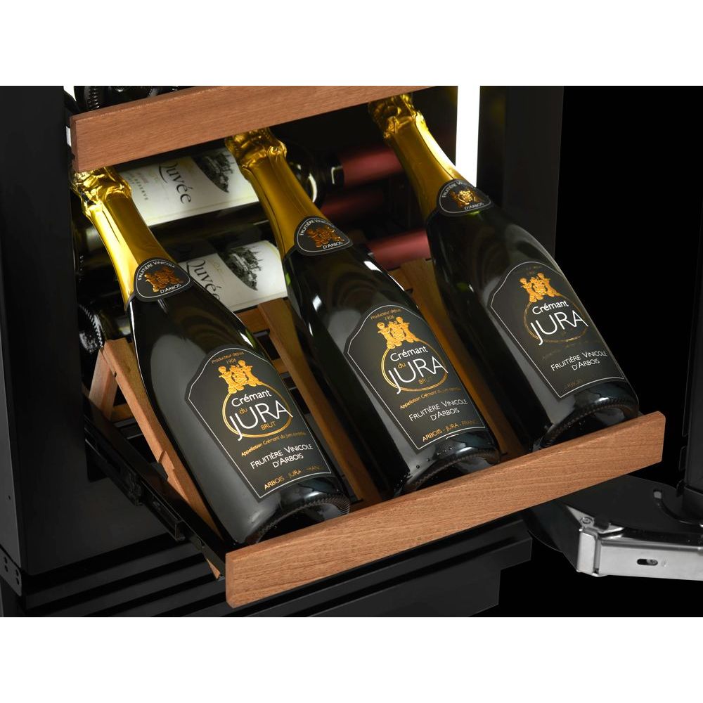mQuvée Edge 45D Anthracite Black - 87 Bottles - Tall Wine Fridge - Push-Pull