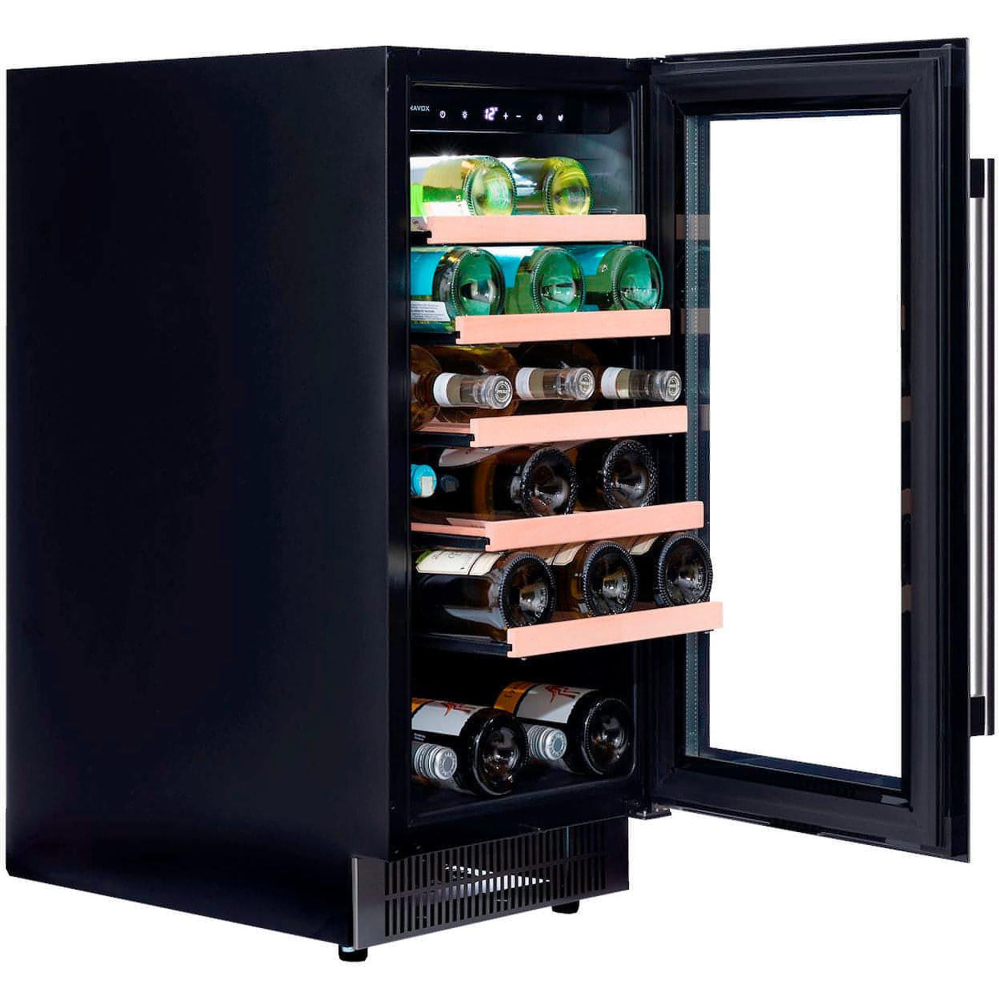 Dunavox FLOW-32 - 400mm - 32 Bottles - Built In Undercounter - DAUF-32.83SS - 3 Lighting Options