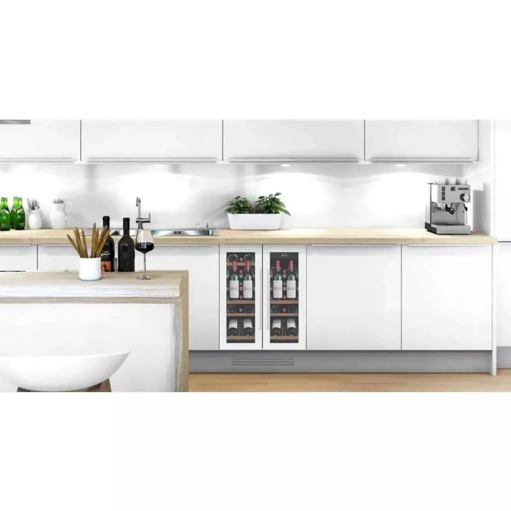 mQuvée - 600mm - Undercounter - WineCave 60D2 Powder White